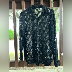 Black Lace Women's Top